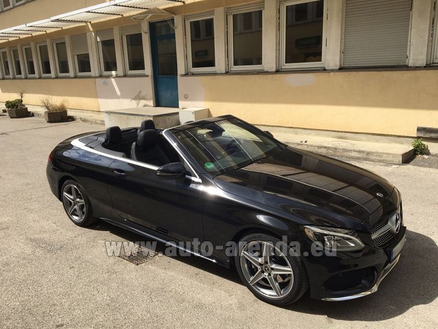 Прокат Мерседес-Бенц C 180 Cabrio AMG Комплектация чёрный в Шарлеруа