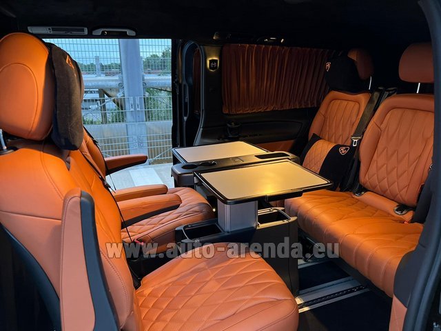 Rental Mercedes-Benz V300d 4Matic VIP/TV/WALL EXTRA LONG (2+5 pax) AMG equipment in Bruges